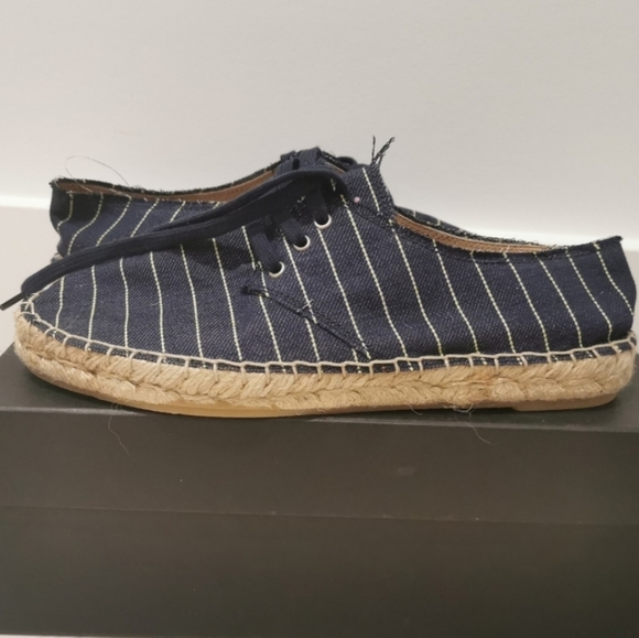 J. Crew striped canvas denim lace up espadrilles - Picture 8 of 8